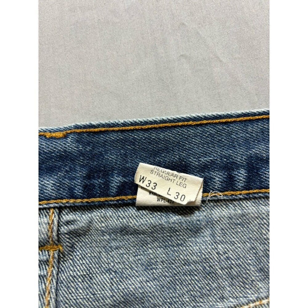 Vintage 80s Levis 505 Mens 33x30 Blue Reg Straight Made In Canada Nice Patch - Picture 5 of 12